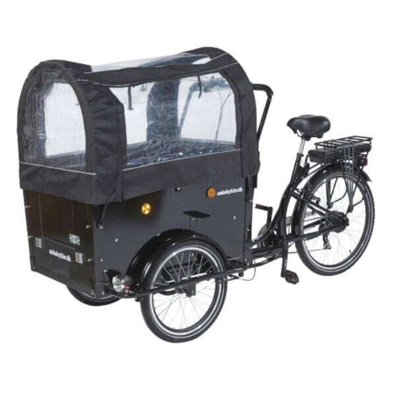 AMCargoBikes Open Kindergarten - Cargo Electric Bike - Black frame