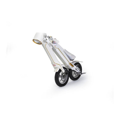 Cruzaa Sit Down E-Scooter - White - Folded