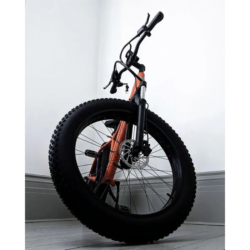 E-Movement Thunder v4.2 eMTB - Fat Tyre Electric Bike - Orange - Front Shot