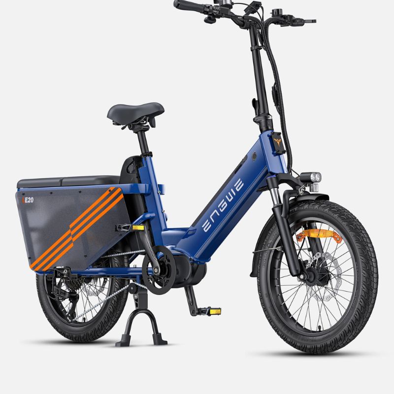 Engwe LE20 - Step Through Cargo Electric Bike - Blue