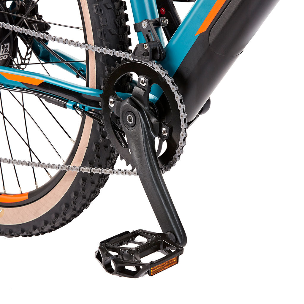 Ezego Trail Destroyer II - Electric Bike - Turquoise & Black - Chainset