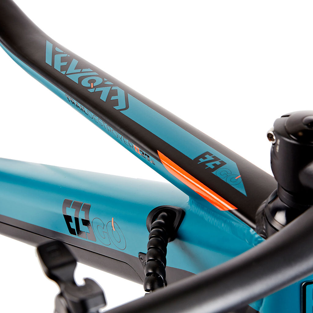 Ezego Trail Destroyer II - Electric Bike - Turquoise & Black - Decal