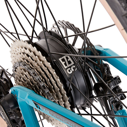 Ezego Trail Destroyer II - Electric Bike - Turquoise & Black - Motor