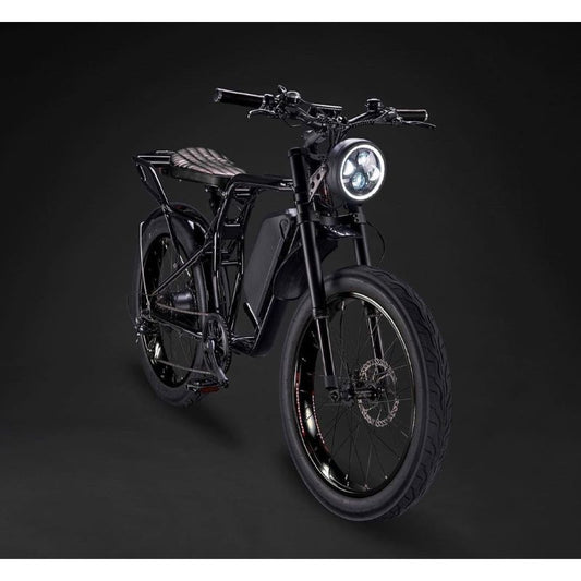 Rocket GTS Cruiser - Cruiser Electric Bike - Black Frame - Black Rim - Black Trim