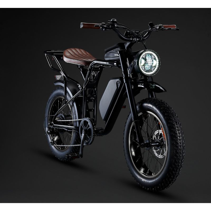 Rocket SX Sport Utility - Electric Bike - Black Frame - Brown Trim - Black Rim