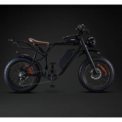 Rocket SX Sport Utility - Electric Bike - Black Frame - Brown Trim - Black Rim