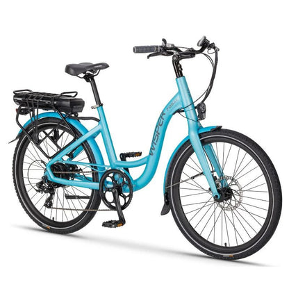 Wisper 705 24″ Step Through Electric Bike - Blue - E-Bikes Express