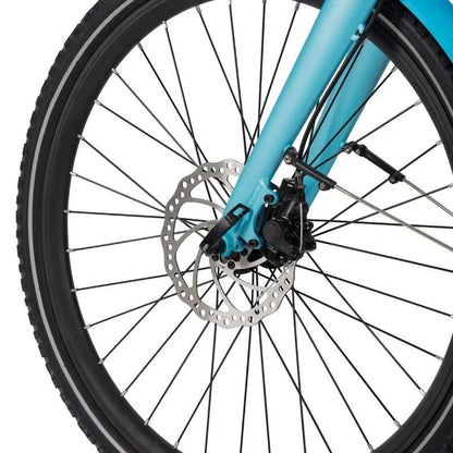 Wisper 705 24″ Step Through Electric Bike - Blue Hydraulic Disc Brakes - E-Bikes Express