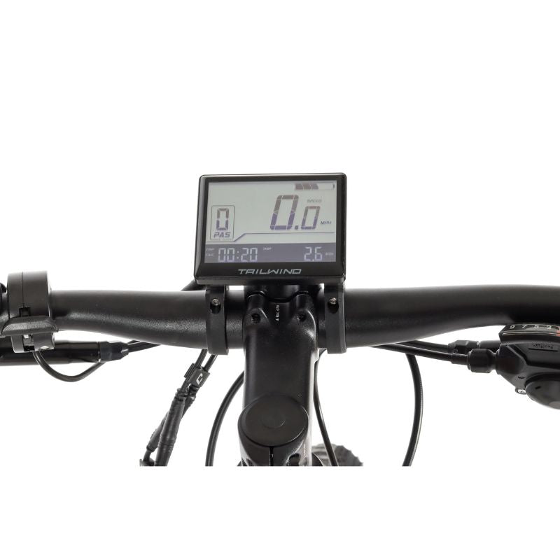 Wisper Tailwind Trail Crossbar Electric Bike - Display - E-Bikes Express